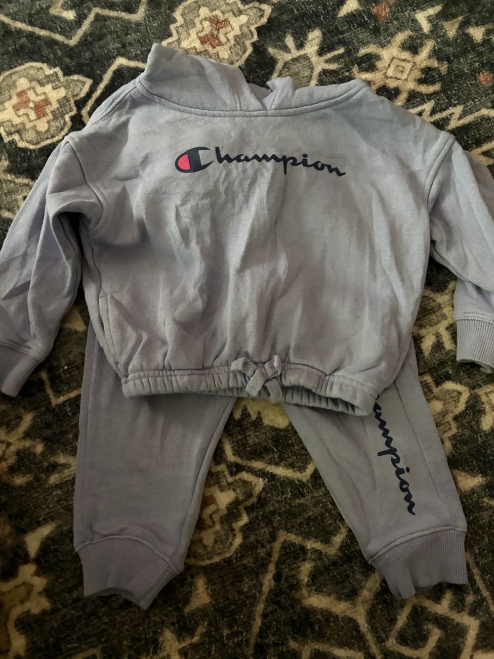Champion Kids Lavender Jogger Set with Logo